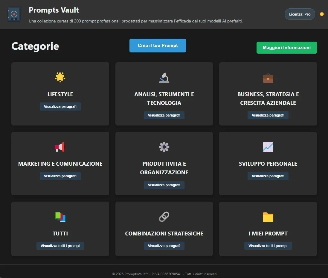 PromptVault App Interface